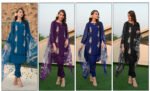 Women Georgette, Pure Cotton Kurta Pant Set Aisha Collections